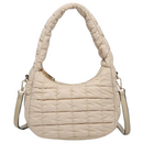 Arden Nylon Puffer Bag With Top Zip Closure