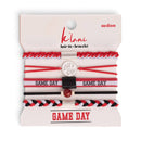 "Game Day" Red/White/Black Hair Bracelets