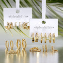 Combo 3, Assorted Textured Hoops: Silver