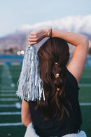 "Game Day" Orange & Black Hair Tie Bracelets: Large