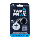 Tap To Pray® Acrylic Keychain: Pink Crystal + God Is Greater - Buenz Gifts