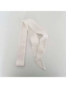 Scarvii - Vintage Floral Pattern Skinny Scarf: White - Buenz Gifts