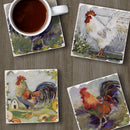 Meadowbrook Farm Assorted Image Tumbled Tile Coaster 4 Pack