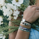 "Flourish" Natural Butterfly Hair Tie Bracelets: Large