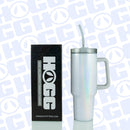 40oz SUBLIMATION CLEAR TRAVELER TUMBLER: WHITE - Buenz Gifts