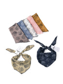 Scarvii - Paisley Print Triangle Scarf with Lace Edge: PINK / 56-90cm - Buenz Gifts
