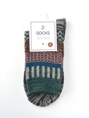 Rufia - Thick Mid-calf Socks for Winter: Green - Buenz Gifts
