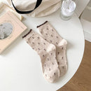 Rufia - Floral Lace Trim Socks: White / One Size - Buenz Gifts
