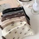 Rufia - Floral Lace Trim Socks: Beige / One Size - Buenz Gifts