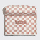 Extra Large Quick-Dry Hair Towel Wrap- Terracotta Checker - Buenz Gifts
