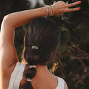 "Reflect" Gold Wave with Beachy Neutrals Hair Tie Bracelets: Medium - Buenz Gifts