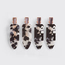 Eco-Friendly Creaseless Clips 4pc Set - Black Terrazzo - Buenz Gifts