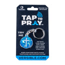 Tap To Pray® Acrylic Keychain: Blue Mountains + Cross - Buenz Gifts