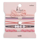 "Wish" Silver Star Hair Tie Bracelets: Medium