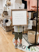 If You Want to Change the World | Mother's Day Gifts: White / Dark Walnut / 17x17"