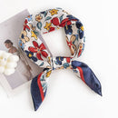Scarvii - Cute Floral Square Scarf: PURPLE / 70*70 - Buenz Gifts
