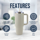 40oz POWDER COATED BIG SWIG TUMBLER: Morning Blush - Buenz Gifts