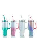 40oz SUBLIMATION CLEAR TRAVELER TUMBLER: WHITE - Buenz Gifts