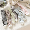 Rufia - Colorful Striped Mid-Calf Socks: Pink / One Size - Buenz Gifts