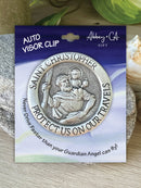 Saint Christopher Visor Clip  - Buenz Gifts