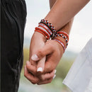 "Game Day" Red/White/Black Hair Bracelets