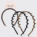 Zig Zag Headband 2pc - Black & Tort - Buenz Gifts