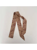 Scarvii - Vintage Floral Pattern Skinny Scarf: Black - Buenz Gifts