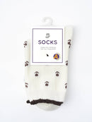 Rufia - Floral Lace Trim Socks: Beige / One Size - Buenz Gifts