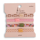 "Groove" Fun Floral Hair Tie Bracelets: Small