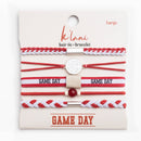 "Game Day" Crimson/White Hair Tie Bracelet