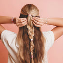 "Hope" Silver and Pink Breast Cancer Awareness Hair Tie Bracelets: Small - Buenz Gifts