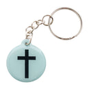 Tap To Pray® Acrylic Keychain: White + Cross - Buenz Gifts