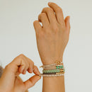 "Reflect" Gold Wave with Beachy Neutrals Hair Tie Bracelets: Large - Buenz Gifts