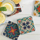 Spanish Villa Assorted Image Tumbled Tile Coaster 4 Pack