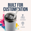 20oz POWDER COATED SKINNY TUMBLER: Navy Blue - Buenz Gifts