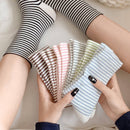 Rufia - Colorful Striped Mid-Calf Socks: Blue / One Size - Buenz Gifts