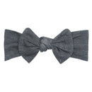 Knit Headband Bow - Slate