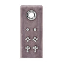 Cross Velvet Stud Gift Set: Silver
