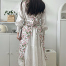 Apros - Floral Ruffle Apron - Sweet & Stylish: Red - Buenz Gifts