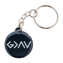 Tap To Pray® Acrylic Keychain: Pink Crystal + God Is Greater - Buenz Gifts