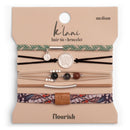 "Flourish" Natural Butterfly Hair Tie Bracelets: Medium