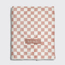 Extra Large Quick-Dry Hair Towel Wrap- Terracotta Checker - Buenz Gifts