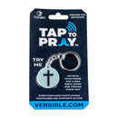 Tap To Pray® Acrylic Keychain: White + Cross - Buenz Gifts