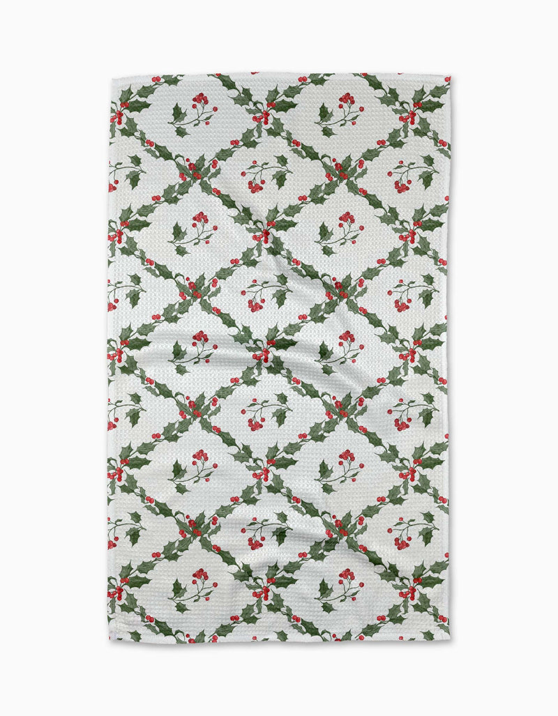 Christmas Lattice Tea Towel