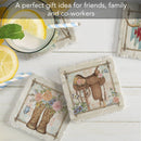 "Rosewood Ranch" 4 Pack Assorted Image Coaster Set