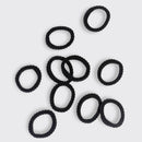 Recycled Fabric Ribbed Hair Elastics 10pc Set - Black - Buenz Gifts