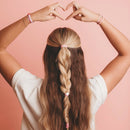 "Hope" Silver and Pink Breast Cancer Awareness Hair Tie Bracelets: Medium - Buenz Gifts