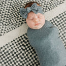 Knit Headband Bow - Slate