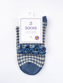 Rufia - Colorful Check Pattern Lace Socks: Orange / One Size - Buenz Gifts