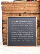 May Today There Be Peace Within | Wall Decor Made in the USA: White / Dark Walnut / 17x17"
